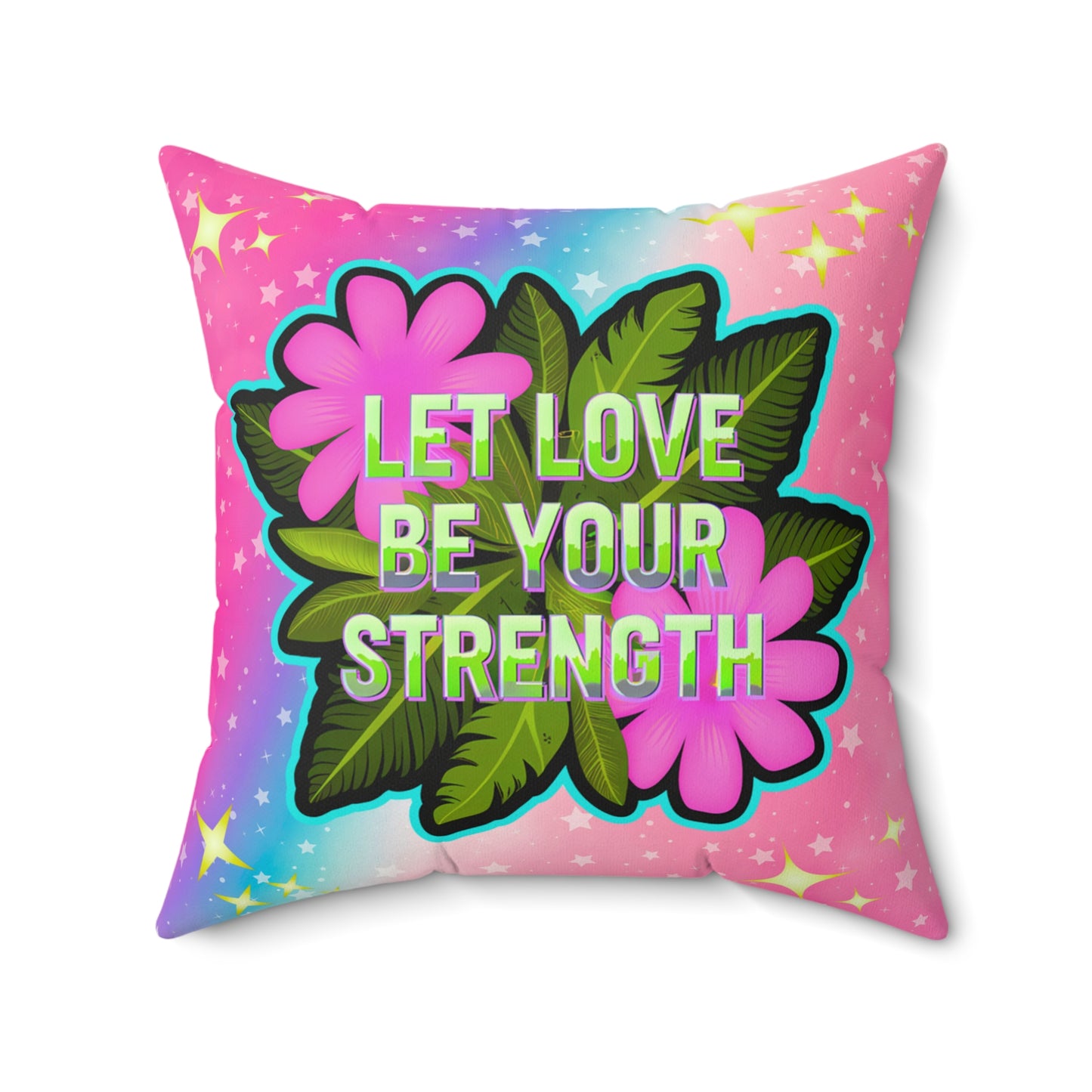 Gogo the Gentle Gorilla Faux Suede Throw Pillow – “Let Love Be Your Strength” Quote | Imaginaria Home Decor
