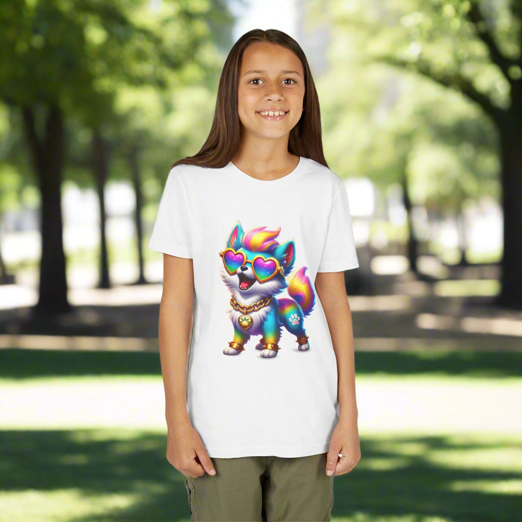 Diego the Dazzling Dog Youth T-Shirt β Double-Sided Imaginaria Character Tee for Kids