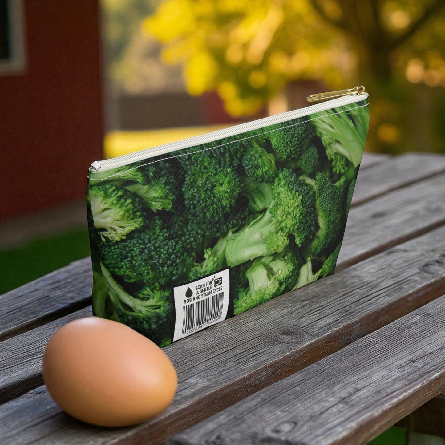 Support Group Forests Broccoli Accessory Pouch | Eco-friendly Makeup Bag, Travel Organizer, Gift for Vegans, Sustainable Lifestyle