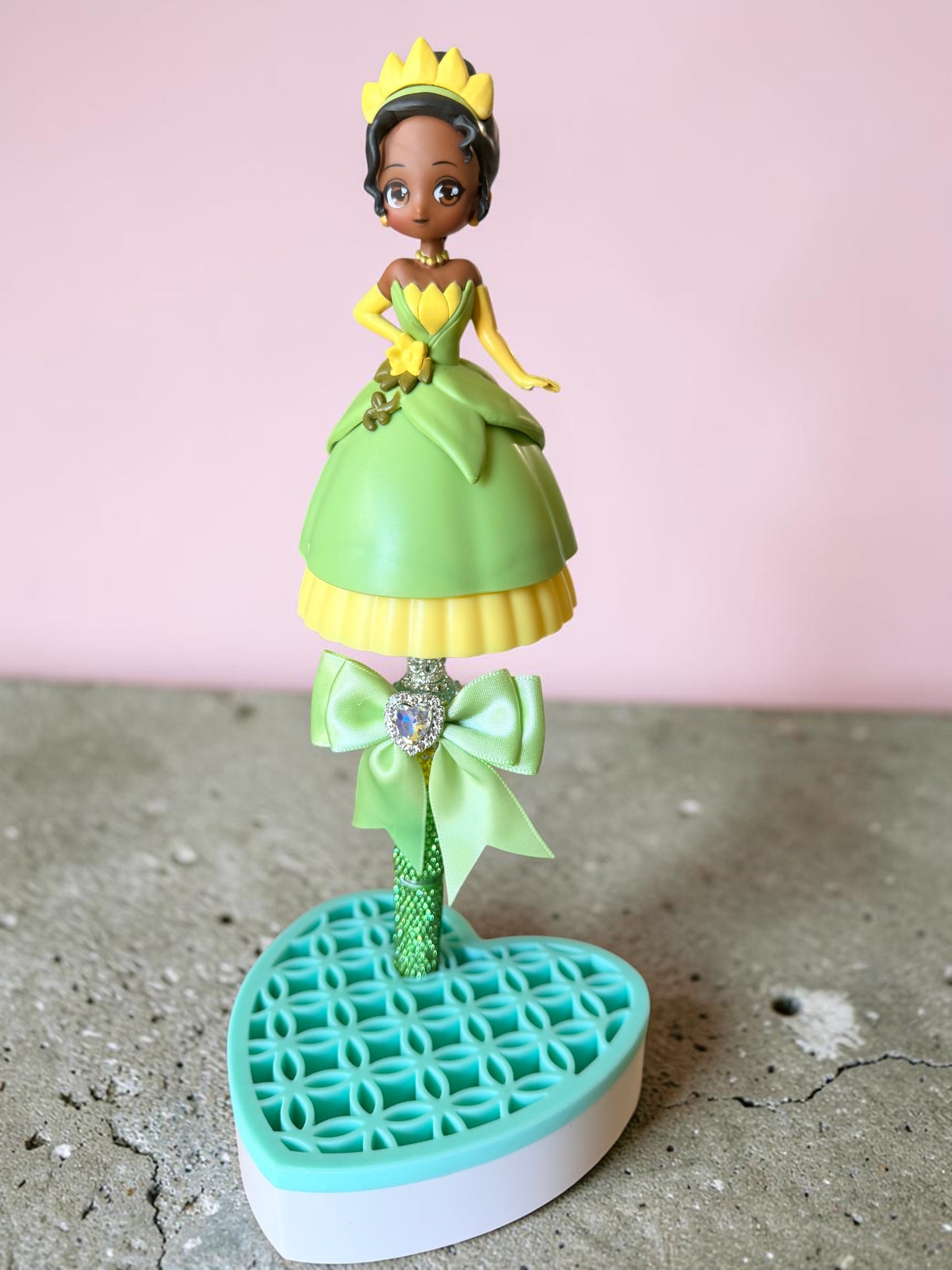 Princess Inspired Green Beaded Pen – Glam Rhinestone Character Pen