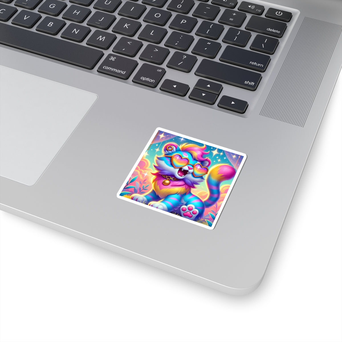 Luna the Rainbow Cat Vinyl Sticker – Imaginaria Whimsical Character Decal | Laptop, Notebook, Water Bottle Sticker