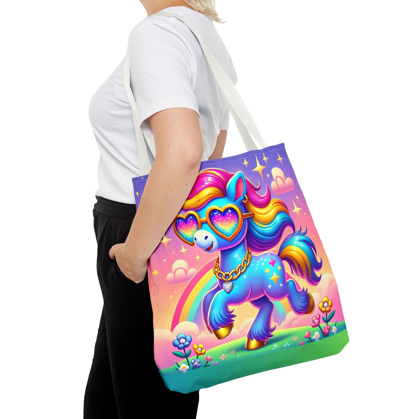 Harmony the Happy Horse Tote Bag – Imaginaria Rainbow Character Bag | Joyful Everyday Adventure Tote
