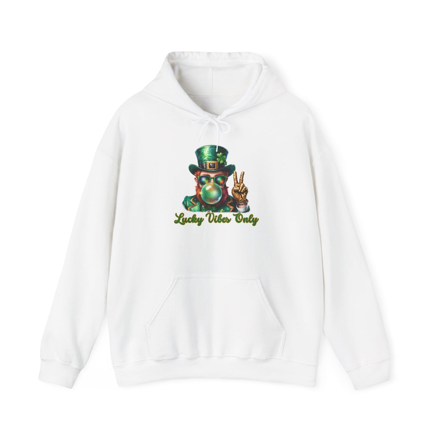 Lucky Vibes Only Hoodie - Unisex Heavy Blend™ Sweatshirt for St. Patrick's Day Celebrations