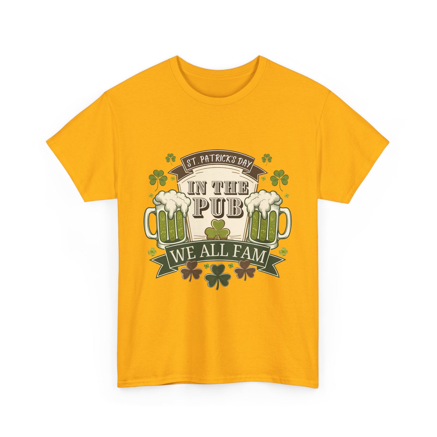 St. Patrick's Day Pub Tee - We All Fam Unisex Heavy Cotton Shirt