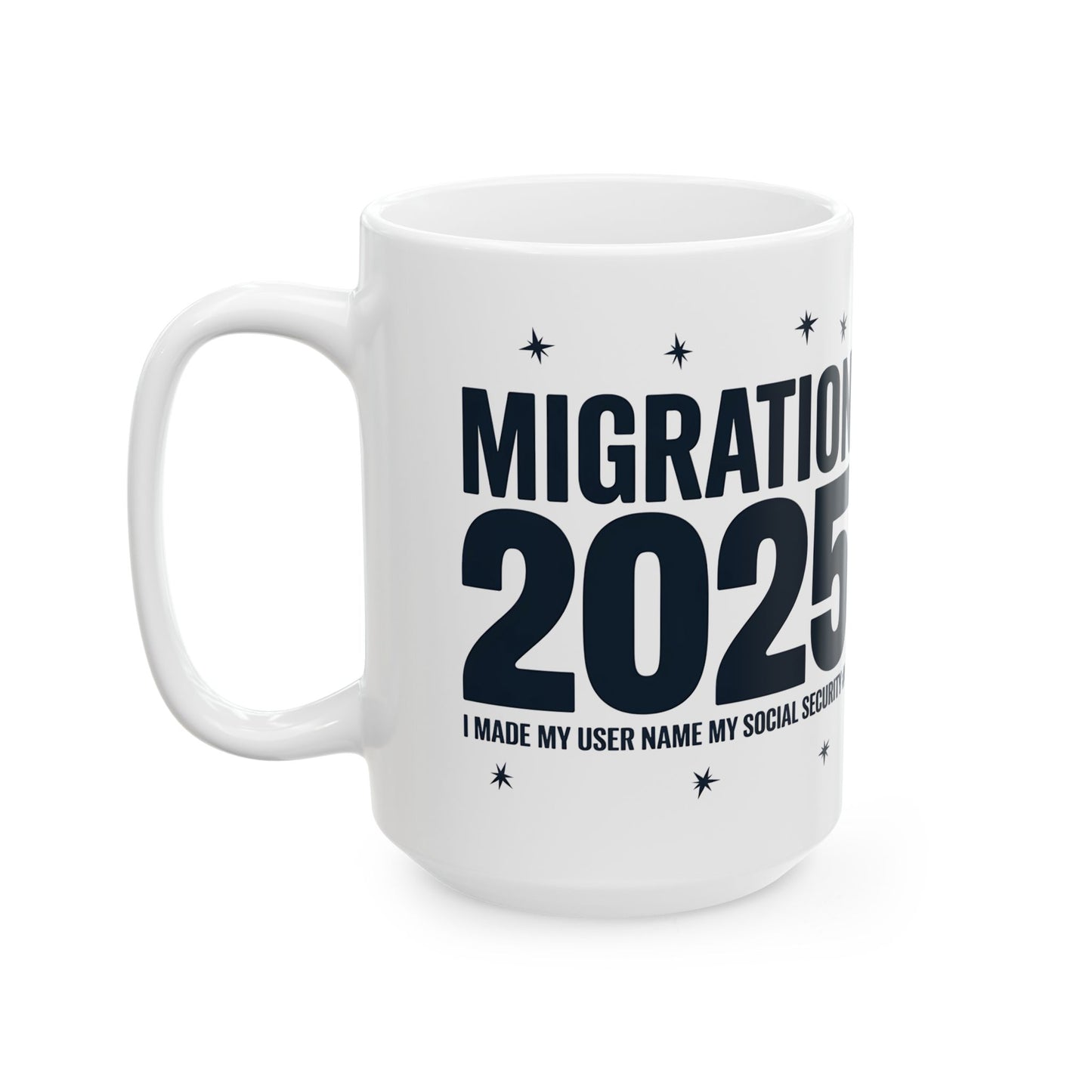 Custom Ceramic Mug - 2025 Social Media Ban Migration Design