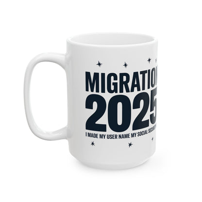 Custom Ceramic Mug - 2025 Social Media Ban Migration Design