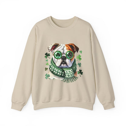 St. Patrick's Day Bulldog Sweatshirt - Unisex Heavy Blend™ Crewneck