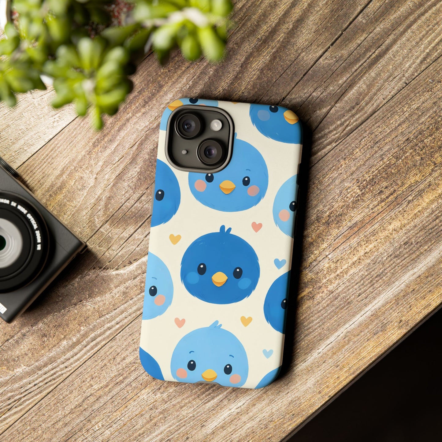 Cute Blue Bird Phone Case Adorable Bluebird Design Iphone 13 14 15 16 Casing Tough Phone Cases