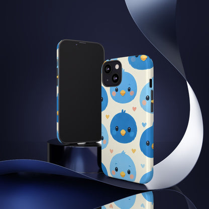 Cute Blue Bird Phone Case Adorable Bluebird Design Iphone 13 14 15 16 Casing Tough Phone Cases