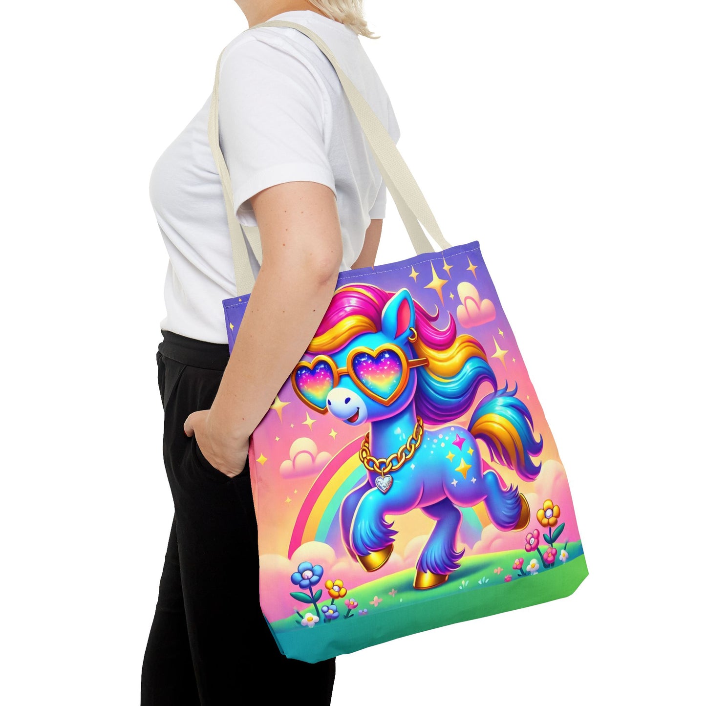 Harmony the Happy Horse Tote Bag – Imaginaria Rainbow Character Bag | Joyful Everyday Adventure Tote