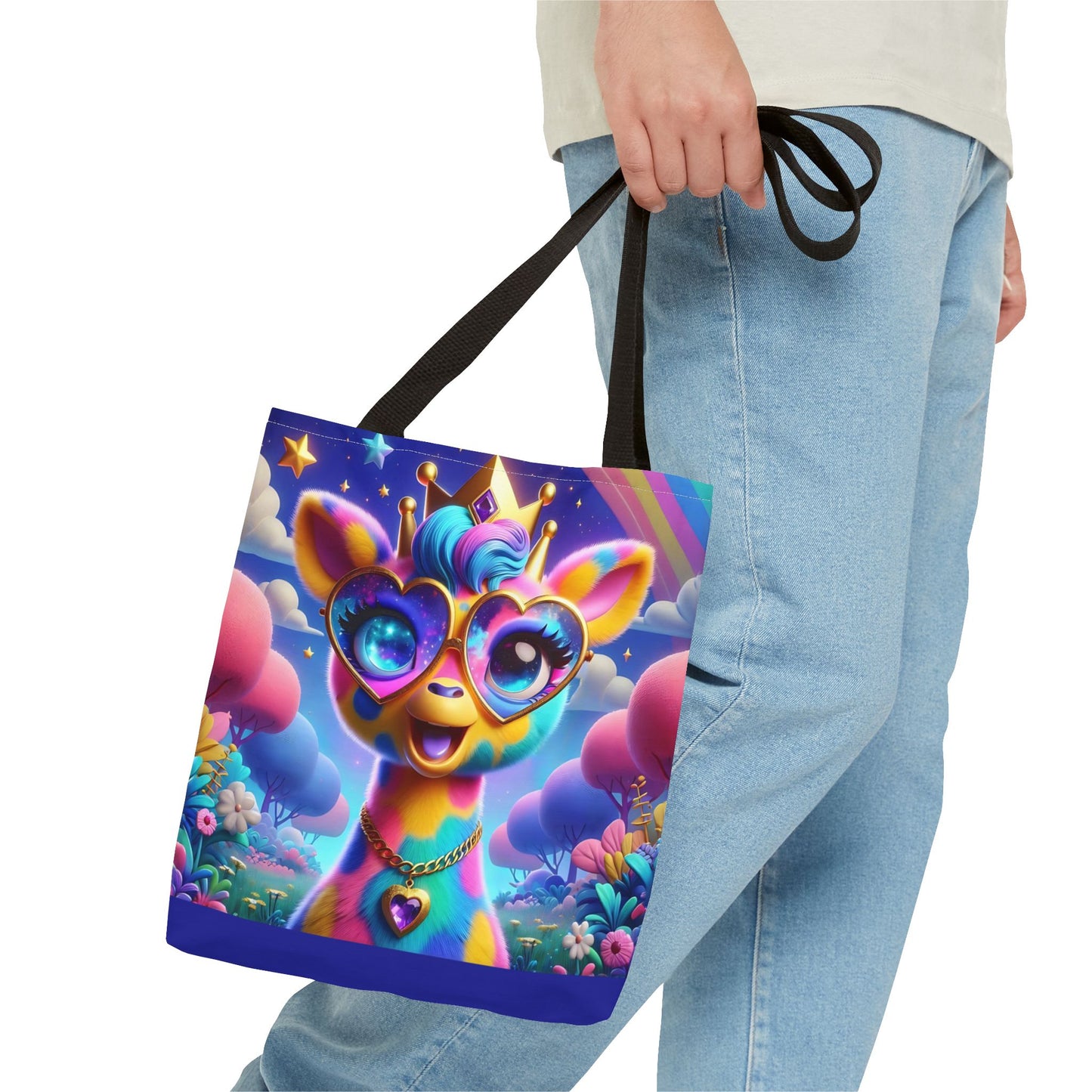 Gemma the Graceful Giraffe Tote Bag – Imaginaria Rainbow Character Bag | Colorful Everyday Adventure Tote