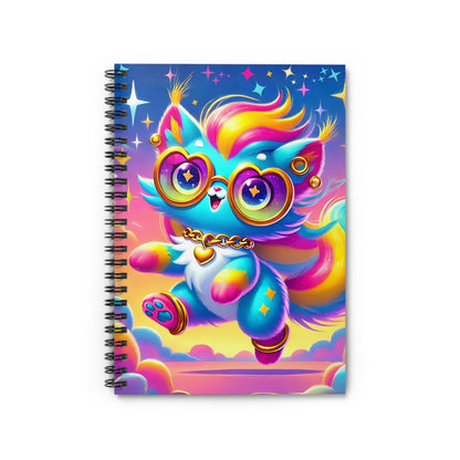 Luna the Rainbow Cat Spiral Notebook – Imaginaria Whimsical Character Journal | Colorful Creative Writing Notebook