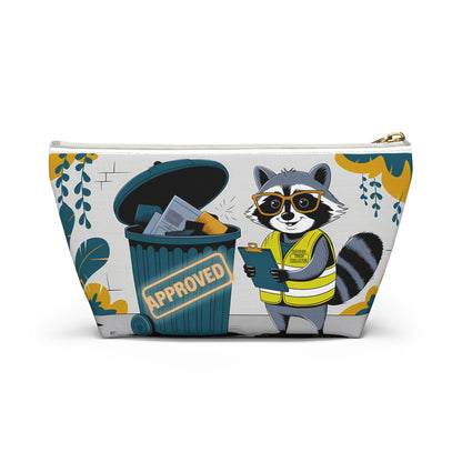 Cute Raccoon Certified Garbage Collector Accessory Pouch