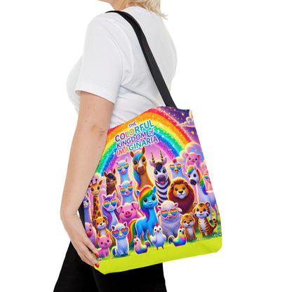 The Colorful Kingdom of Imaginaria Tote Bag – All Characters Design | Storybook Adventure Carry-All