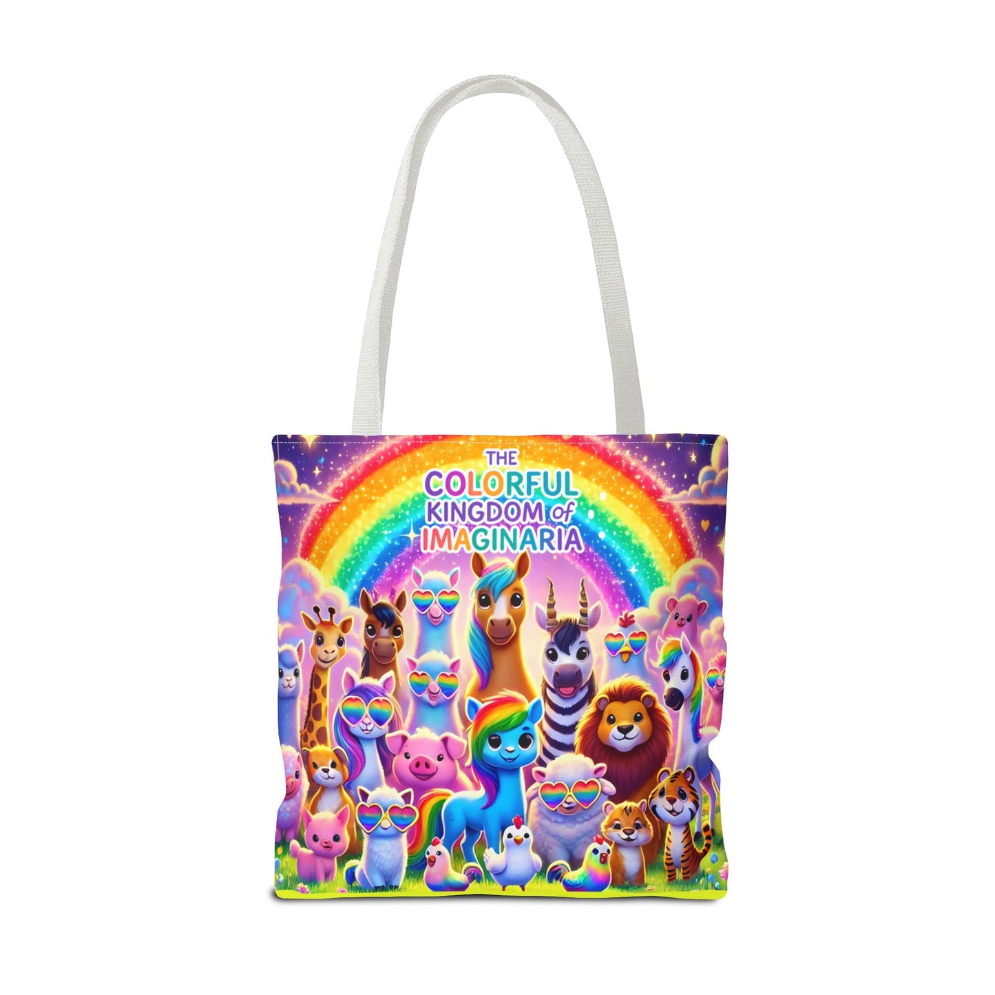 The Colorful Kingdom of Imaginaria Tote Bag – All Characters Design | Storybook Adventure Carry-All