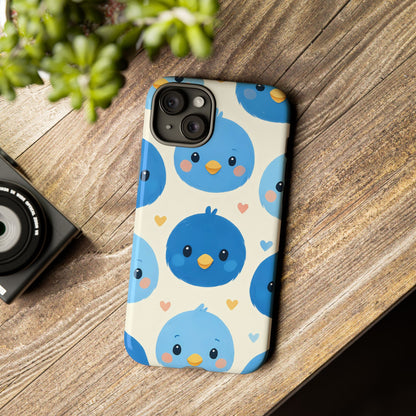 Cute Blue Bird Phone Case Adorable Bluebird Design Iphone 13 14 15 16 Casing Tough Phone Cases