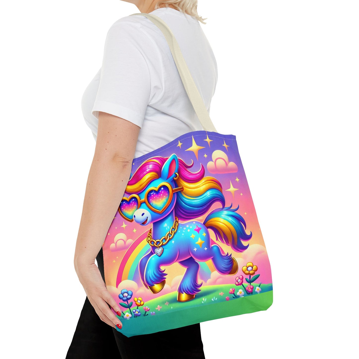 Harmony the Happy Horse Tote Bag – Imaginaria Rainbow Character Bag | Joyful Everyday Adventure Tote
