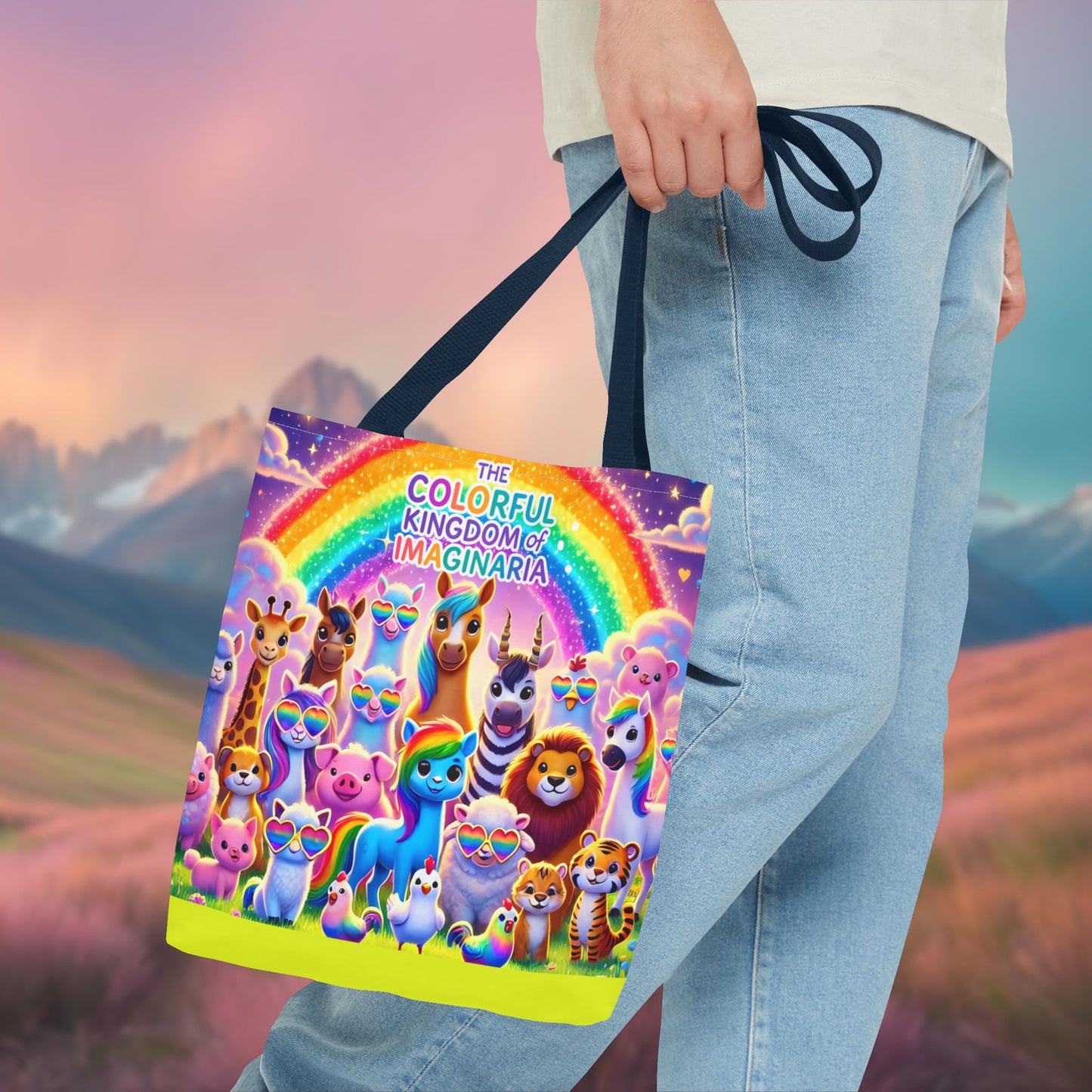 The Colorful Kingdom of Imaginaria Tote Bag – All Characters Design | Storybook Adventure Carry-All
