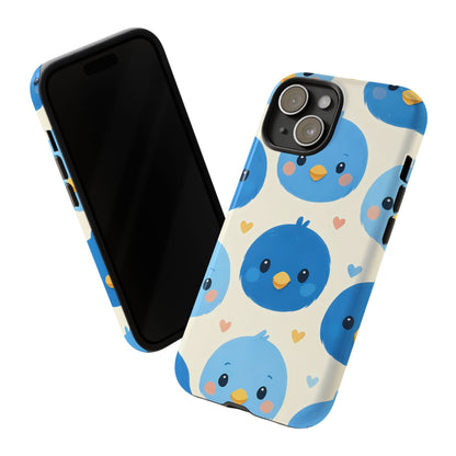 Cute Blue Bird Phone Case Adorable Bluebird Design Iphone 13 14 15 16 Casing Tough Phone Cases
