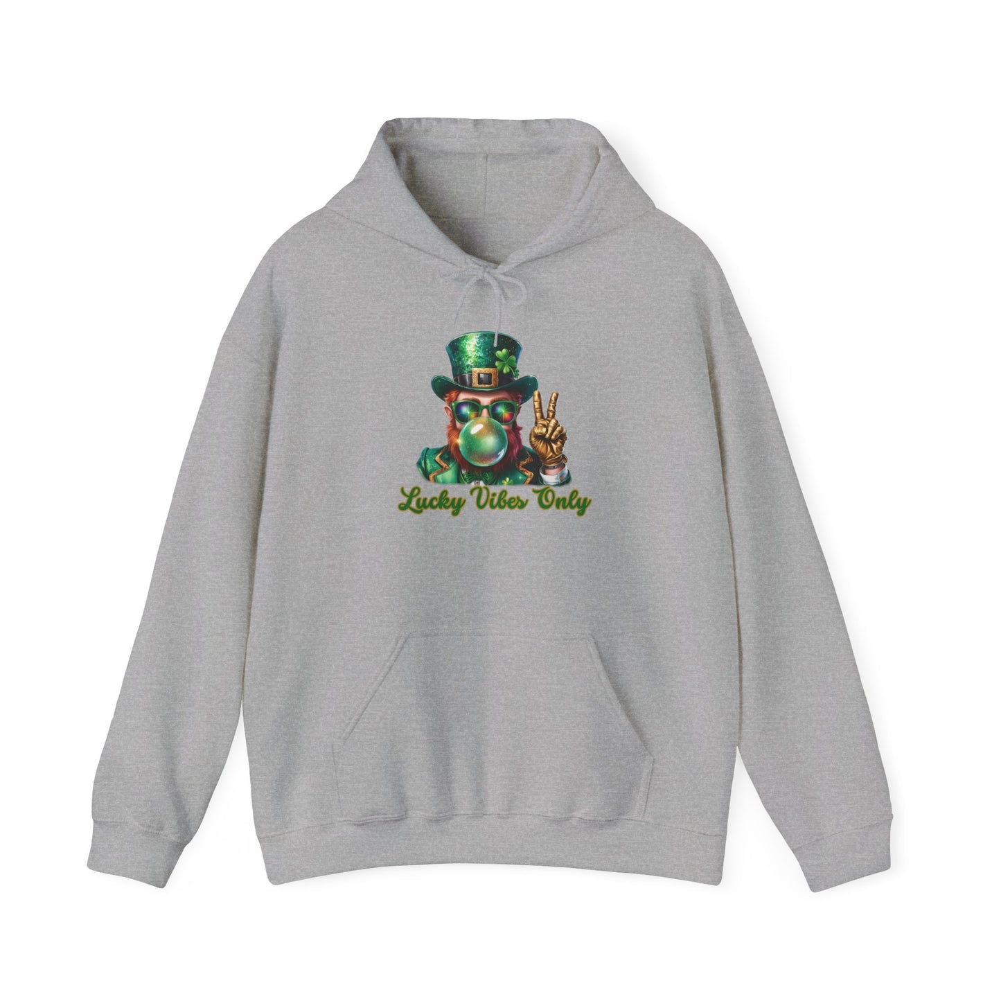 Lucky Vibes Only Hoodie - Unisex Heavy Blend™ Sweatshirt for St. Patrick's Day Celebrations