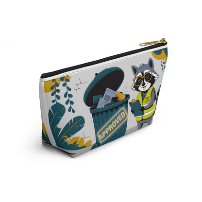 Cute Raccoon Certified Garbage Collector Accessory Pouch