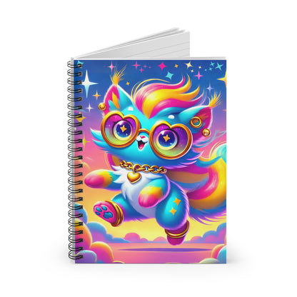Luna the Rainbow Cat Spiral Notebook – Imaginaria Whimsical Character Journal | Colorful Creative Writing Notebook
