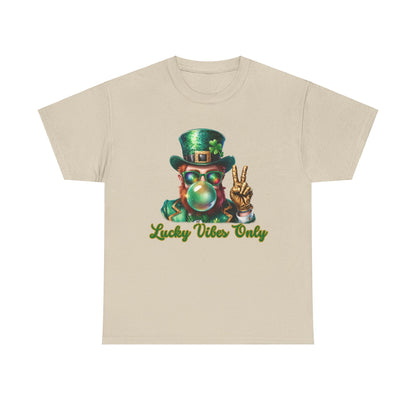 Lucky Vibes Only Unisex Heavy Cotton Tee - St. Patrick's Day Shirt