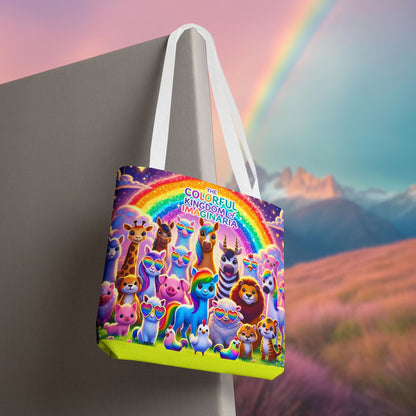 The Colorful Kingdom of Imaginaria Tote Bag – All Characters Design | Storybook Adventure Carry-All