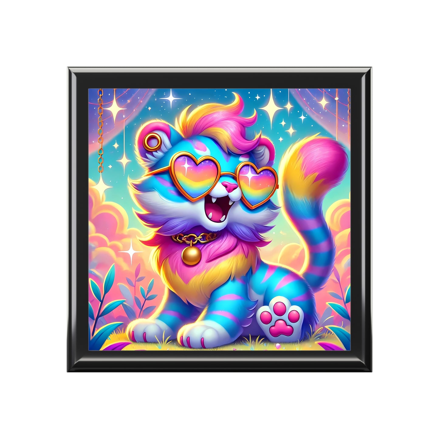 Luna the Rainbow Cat Jewelry Box – Imaginaria Whimsical Treasure Box | Keepsake Storage for Jewelry & Trinkets
