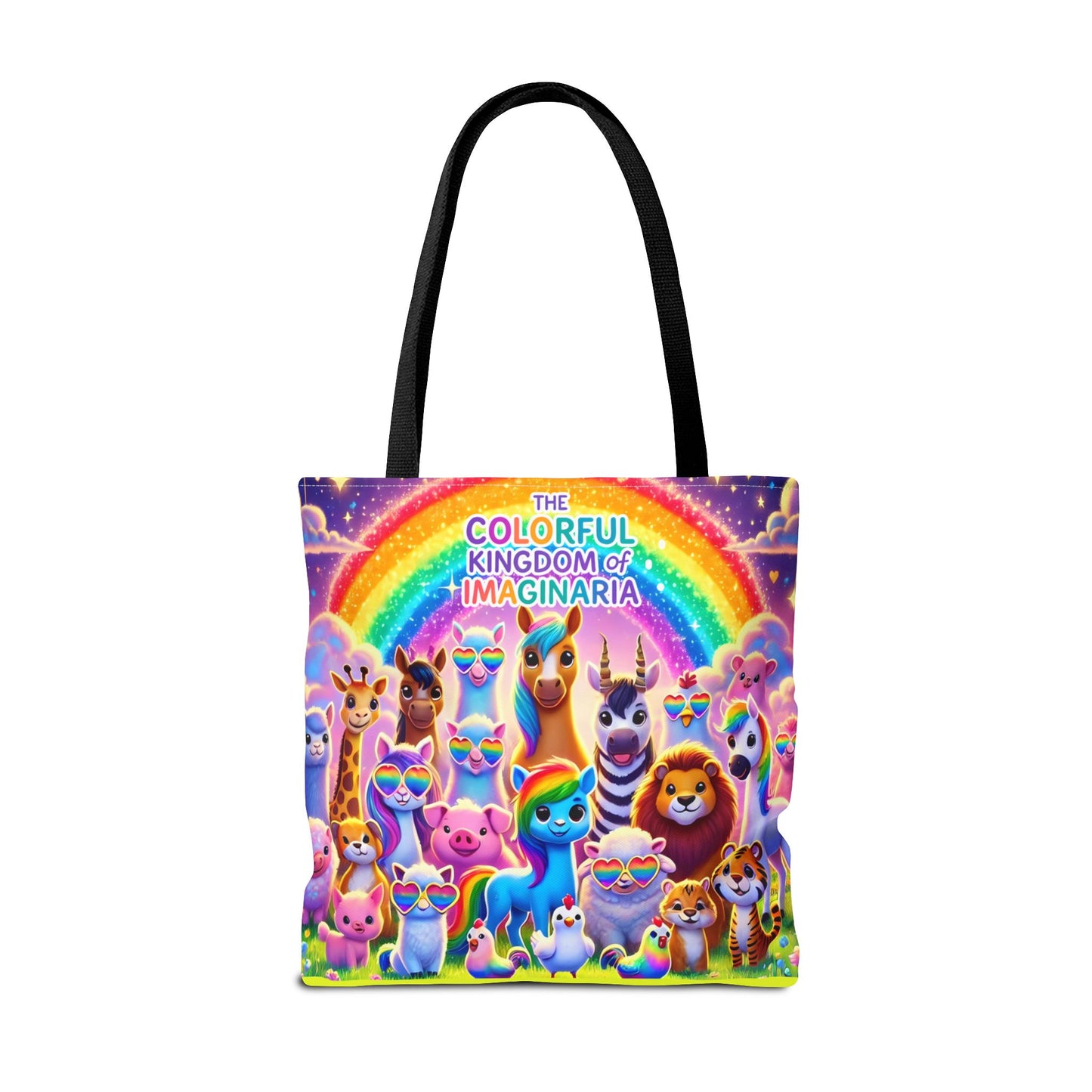 The Colorful Kingdom of Imaginaria Tote Bag – All Characters Design | Storybook Adventure Carry-All