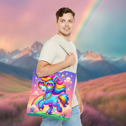 Harmony the Happy Horse Tote Bag – Imaginaria Rainbow Character Bag | Joyful Everyday Adventure Tote