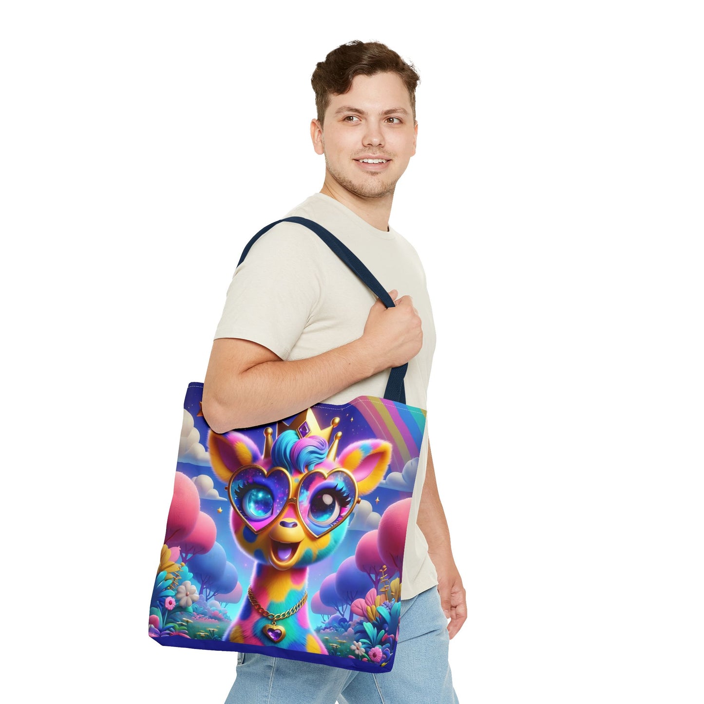 Gemma the Graceful Giraffe Tote Bag – Imaginaria Rainbow Character Bag | Colorful Everyday Adventure Tote