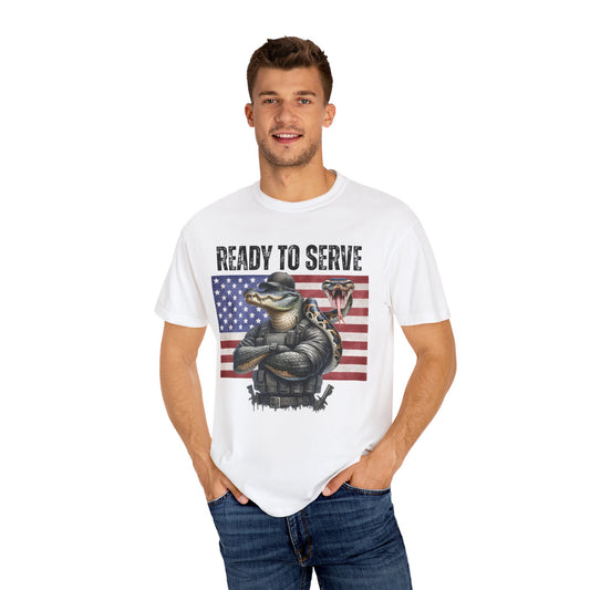 Patriotic Graphic T-shirt | Tactical Alligator Snake Tee