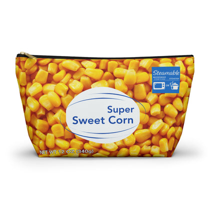 Super Sweet Corn Zipper Pouch, Funny Food Makeup Bag, Cute Corn Cosmetic Pouch, Vegetable Lover Gift, Snack Print Travel Organizer