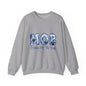 Blue Floral Print Mother of the Bride Crewneck Sweatshirt - Unisex Comfortable Gift for Weddings