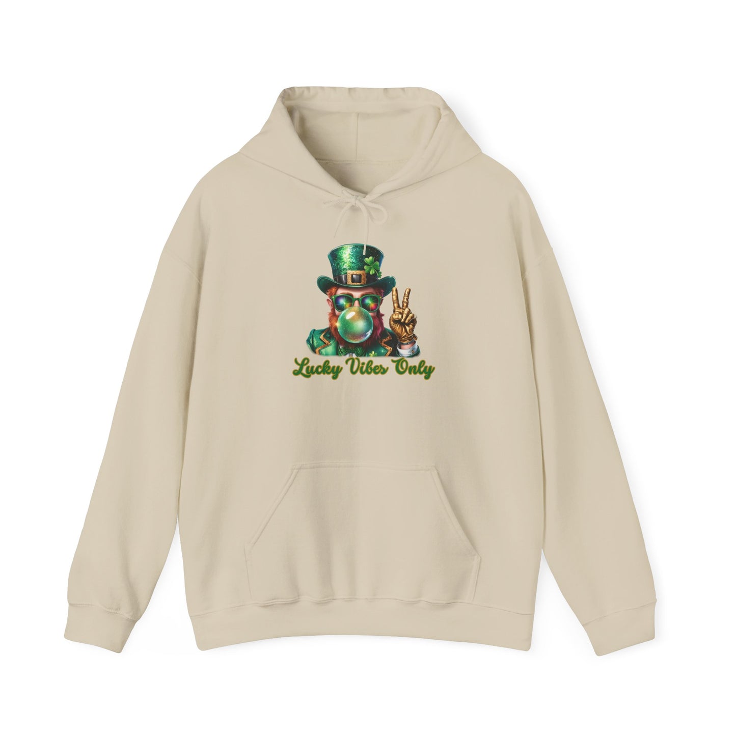 Lucky Vibes Only Hoodie - Unisex Heavy Blend™ Sweatshirt for St. Patrick's Day Celebrations