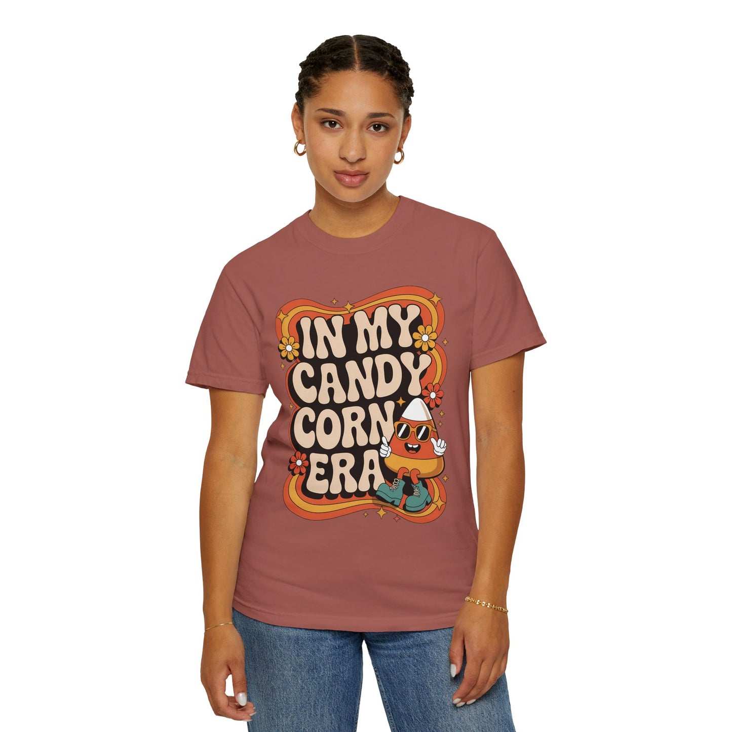 In My Candy Corn Era T-Shirt | Retro Fall Halloween Shirt | Cute Candy Corn Graphic Tee for Autumn