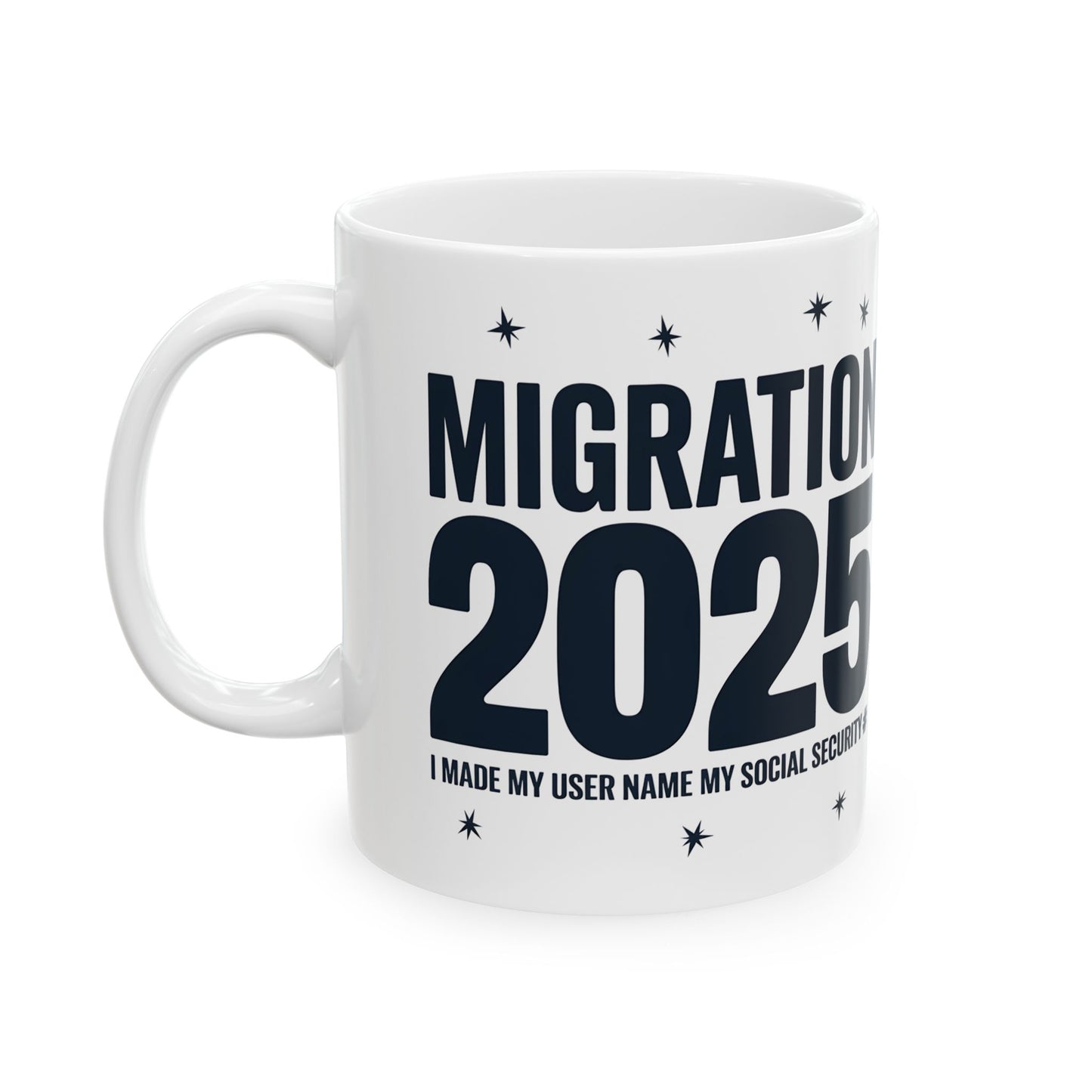 Custom Ceramic Mug - 2025 Social Media Ban Migration Design