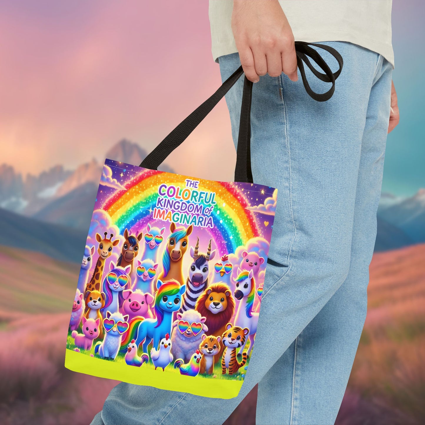 The Colorful Kingdom of Imaginaria Tote Bag – All Characters Design | Storybook Adventure Carry-All