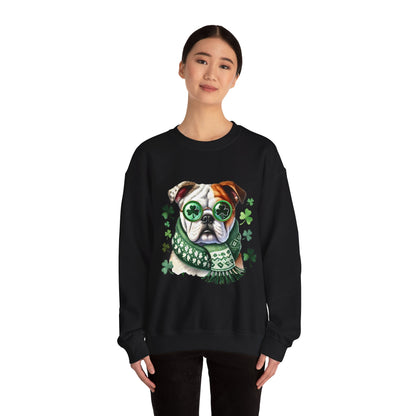 St. Patrick's Day Bulldog Sweatshirt - Unisex Heavy Blend™ Crewneck