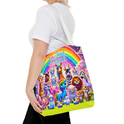 The Colorful Kingdom of Imaginaria Tote Bag – All Characters Design | Storybook Adventure Carry-All