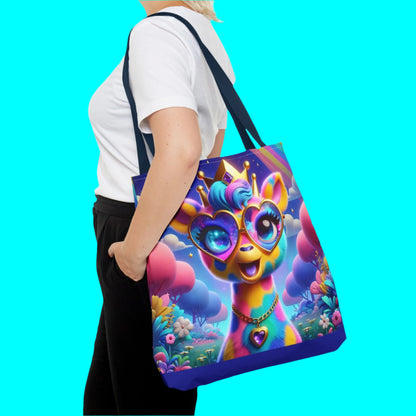 Gemma the Graceful Giraffe Tote Bag – Imaginaria Rainbow Character Bag | Colorful Everyday Adventure Tote