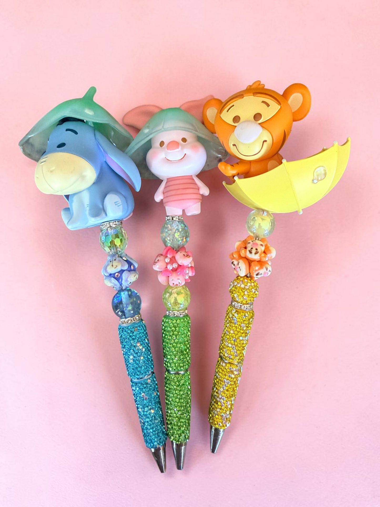 Whimsical Winnie Friends Beaded Pens – Rhinestone Character Pens with Variants