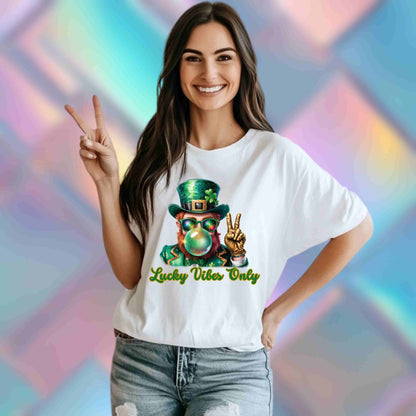 Lucky Vibes Only Unisex Heavy Cotton Tee - St. Patrick's Day Shirt