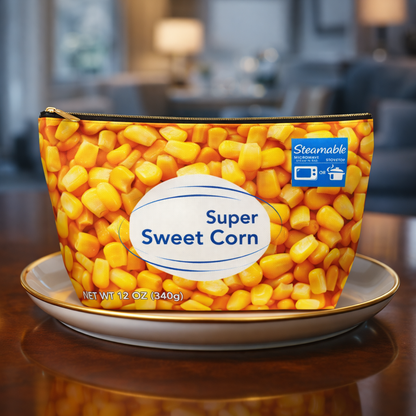Super Sweet Corn Zipper Pouch, Funny Food Makeup Bag, Cute Corn Cosmetic Pouch, Vegetable Lover Gift, Snack Print Travel Organizer