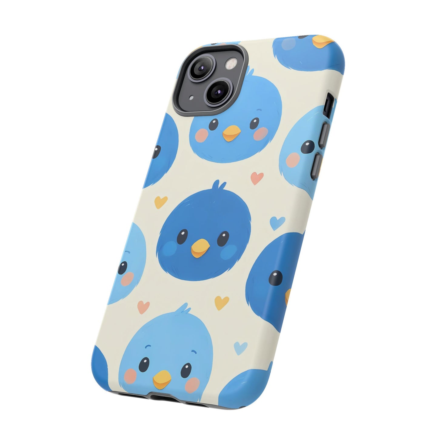 Cute Blue Bird Phone Case Adorable Bluebird Design Iphone 13 14 15 16 Casing Tough Phone Cases