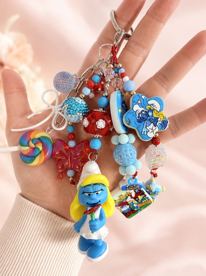 Smurfette Maximalist Bag Charm Keychain
