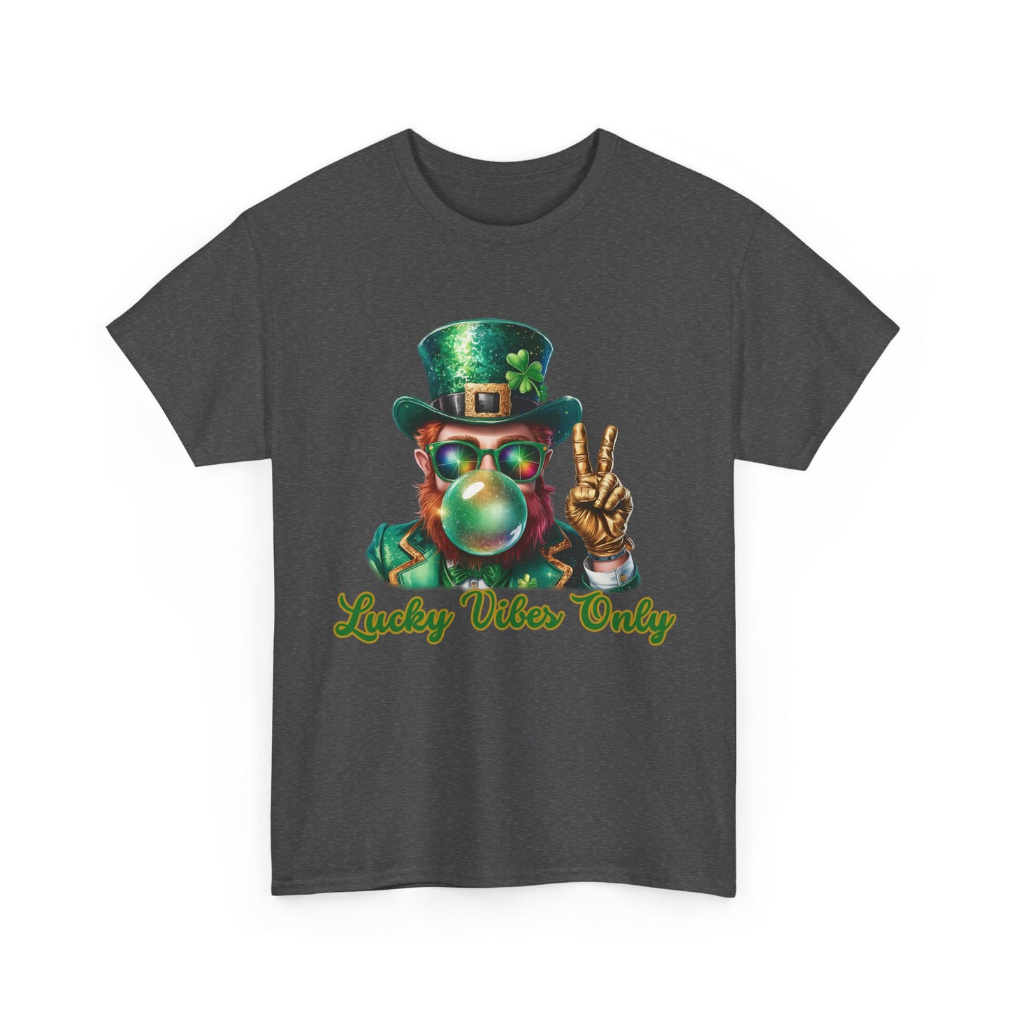 Lucky Vibes Only Unisex Heavy Cotton Tee - St. Patrick's Day Shirt