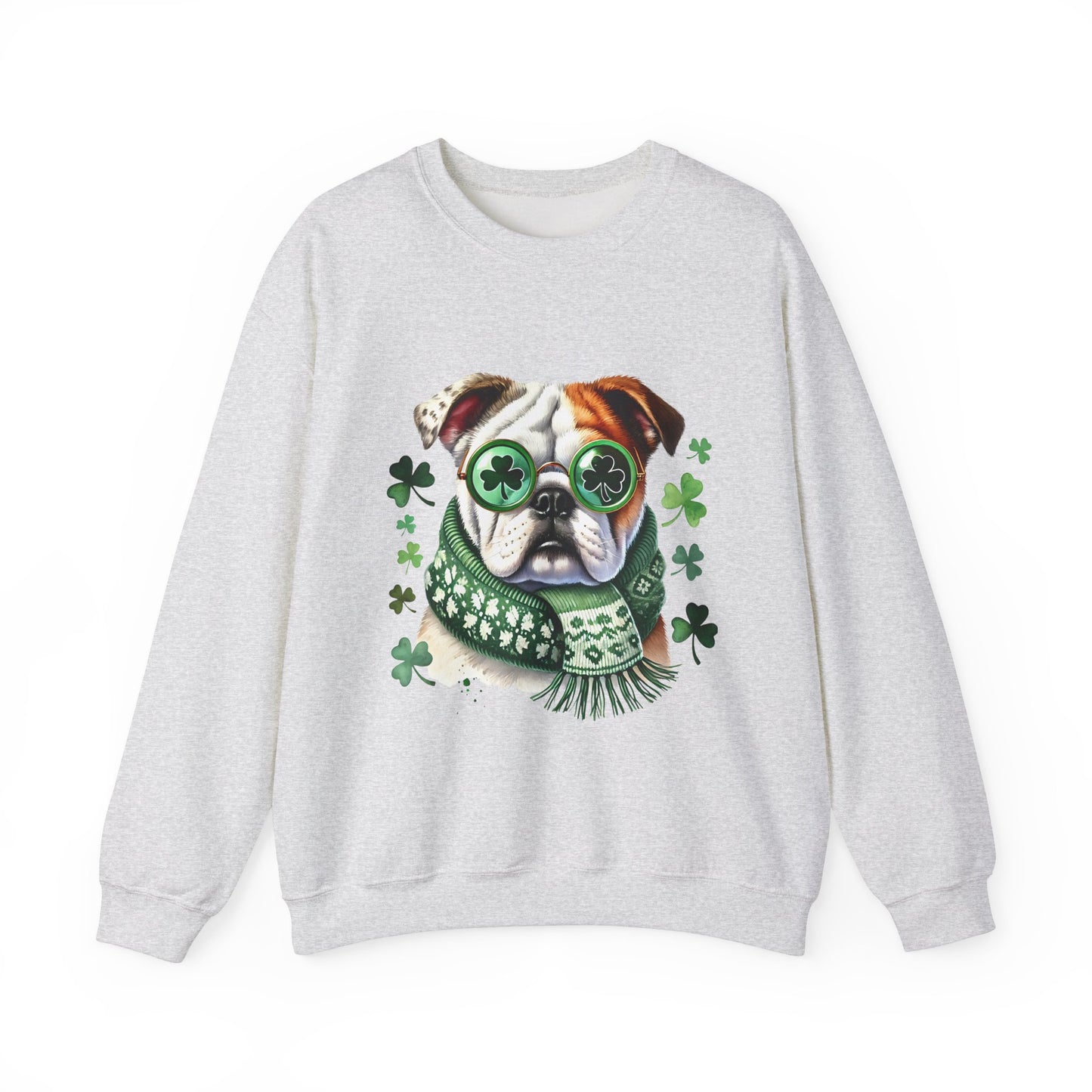 St. Patrick's Day Bulldog Sweatshirt - Unisex Heavy Blend™ Crewneck