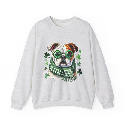 St. Patrick's Day Bulldog Sweatshirt - Unisex Heavy Blend™ Crewneck